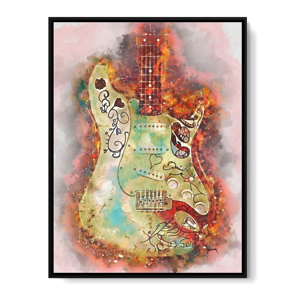 Jimi Hendrix's Guitar Canvas Wall Art