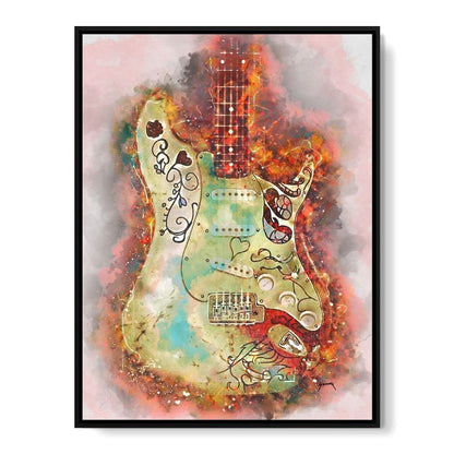 Jimi Hendrix's Guitar Canvas Wall Art