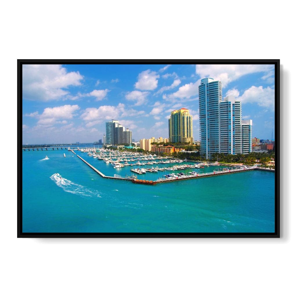 Miami Beach Skyline Canvas Wall Art