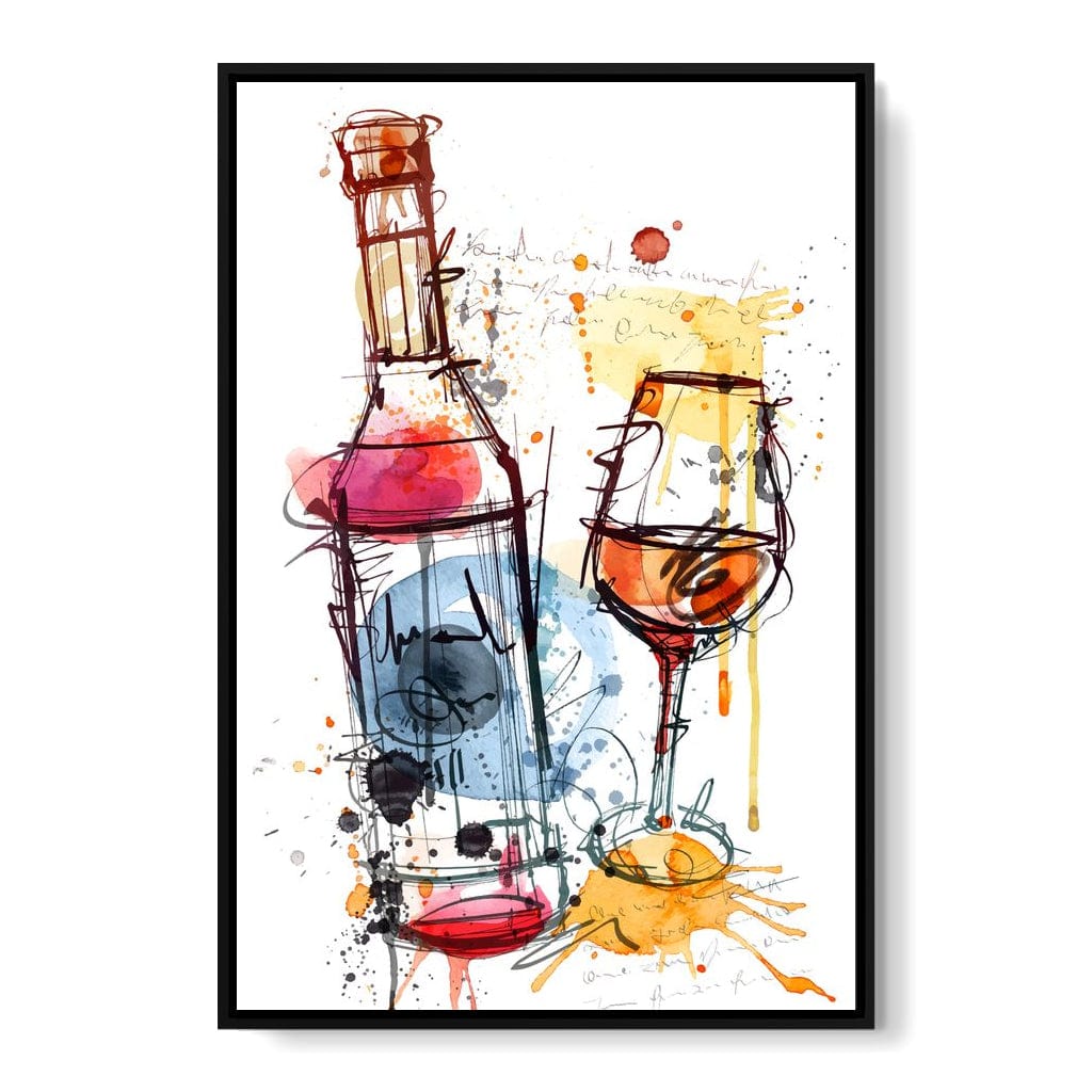 Red Wine Splash Canvas Wall Art