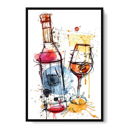 Red Wine Splash Canvas Wall Art