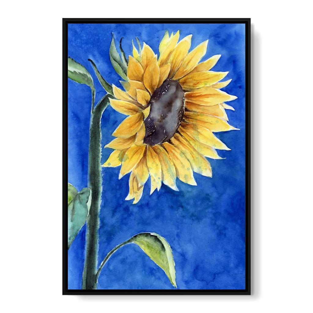 Watercolor Sunflower Canvas Wall Art