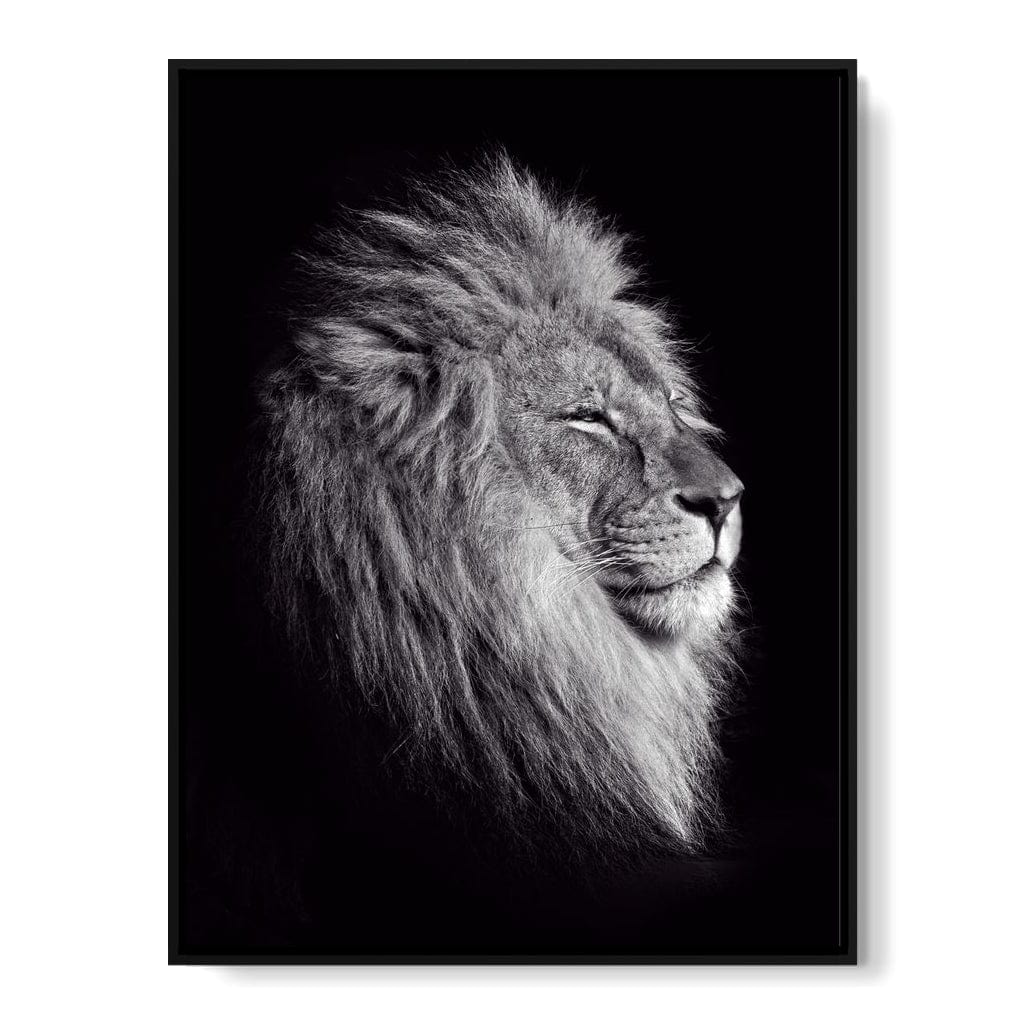 Black and White Lion King Canvas Wall Art