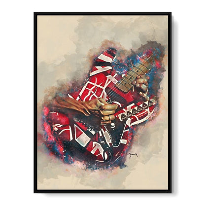 Eddie Van Halen's Electric Guitar Canvas Wall Art