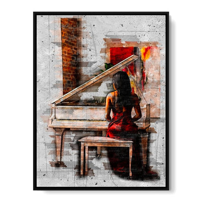Elegant Sounds Sketch Art Canvas Wall Art