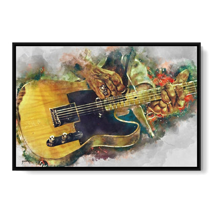 Keith Richards' Electric Guitar Canvas Wall Art