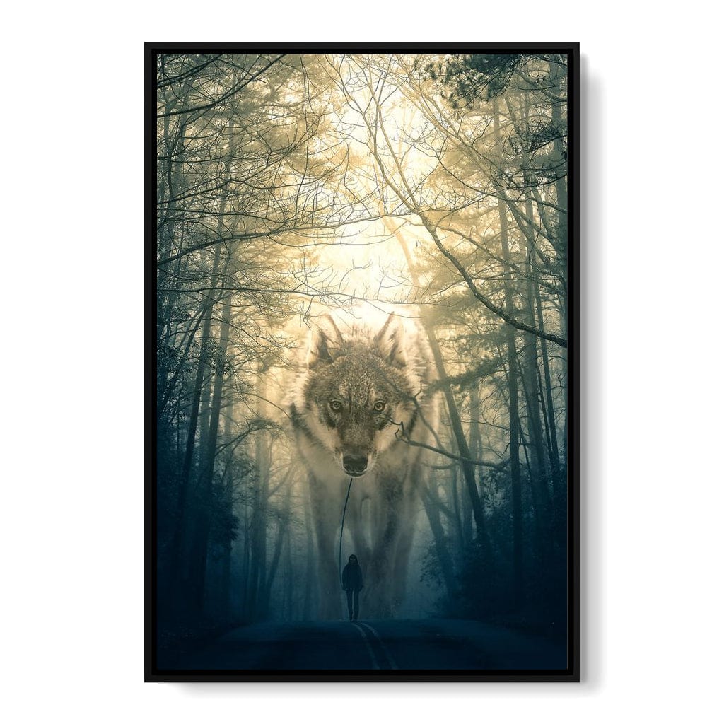 Wolf Walking - Alex Graphex Canvas Wall Art