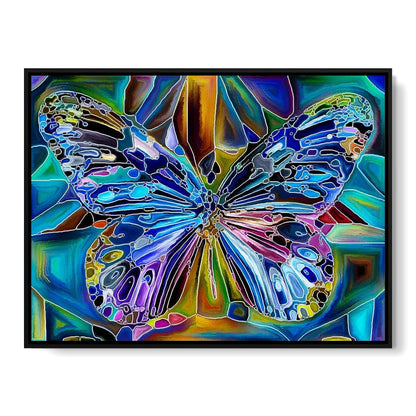 Multicolored Psychedelic Butterfly Canvas Wall Art