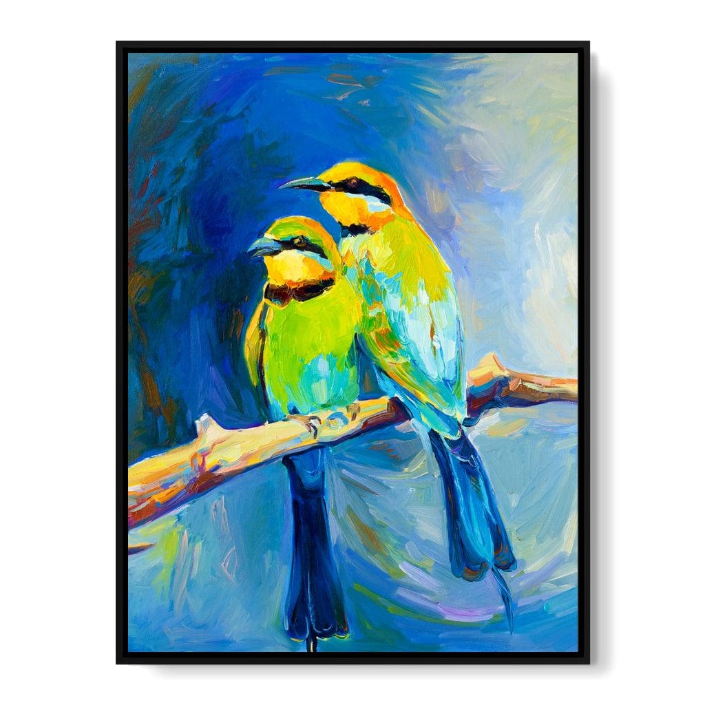 Blue Tailed Bee Eaters Canvas Wall Art