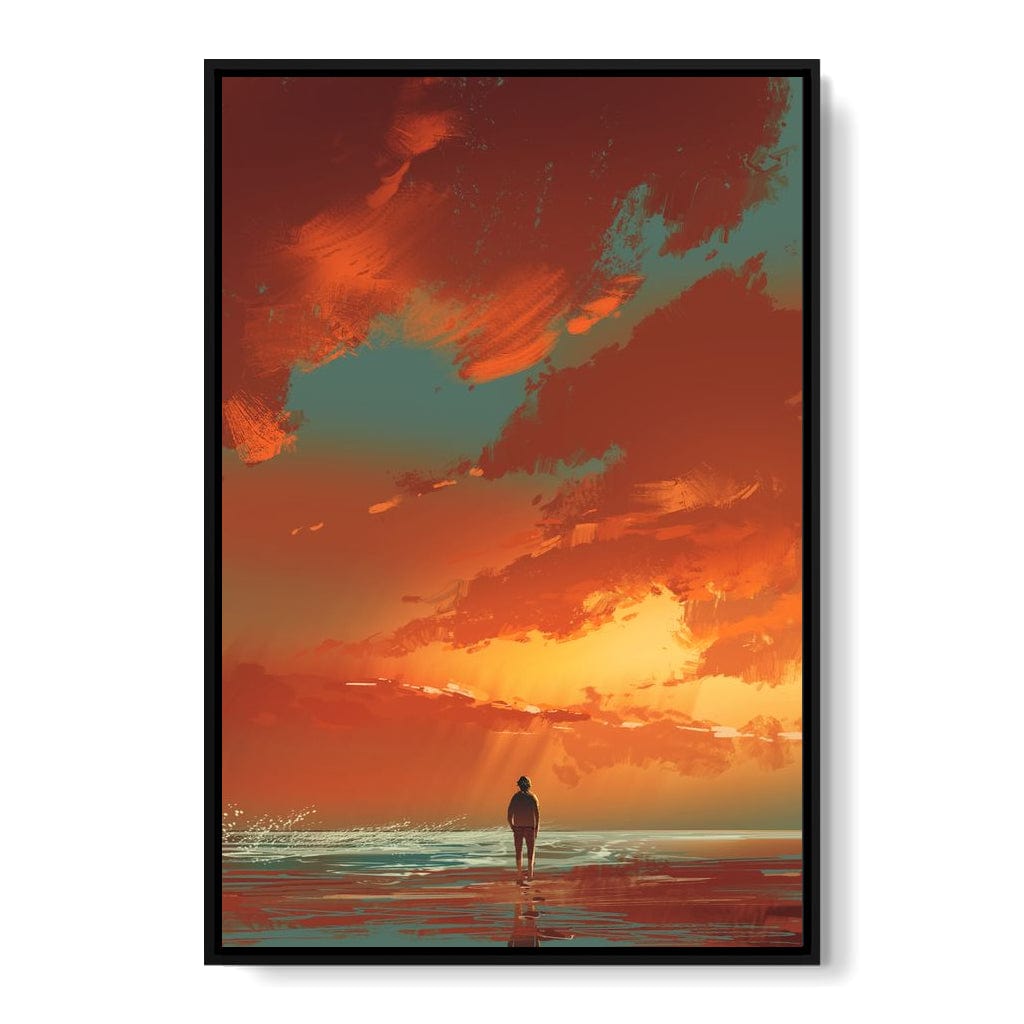 Admiring The Sunset Canvas Wall Art