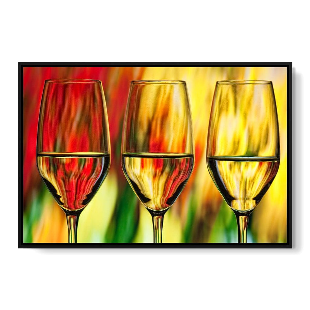 Multicolor Wine Glass Canvas Wall Art