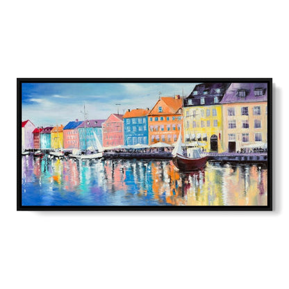 Copenhagen Port Canvas Wall Art