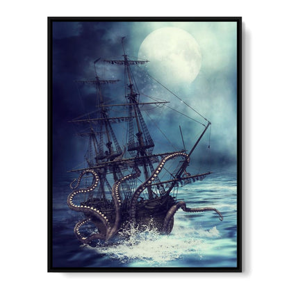 The Kraken Canvas Wall Art