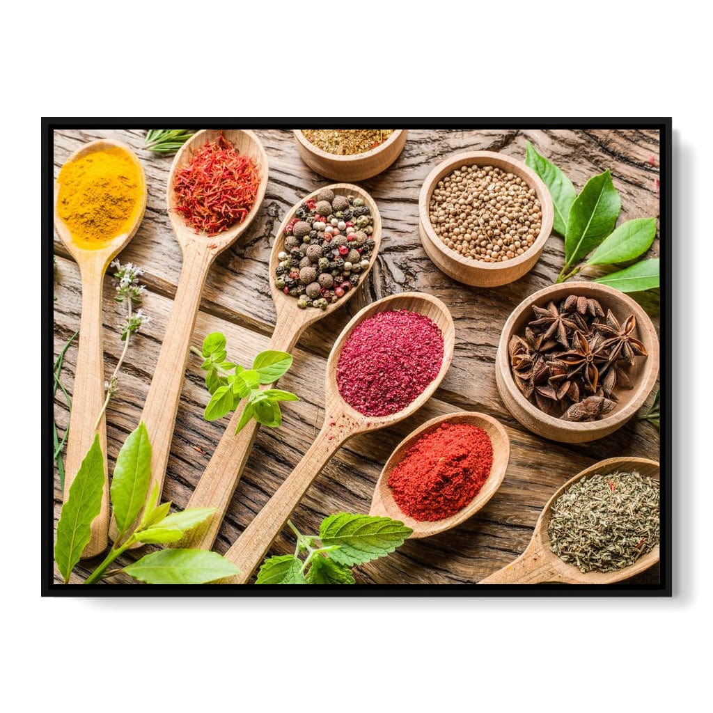 Assortment of Spices Canvas Wall Art