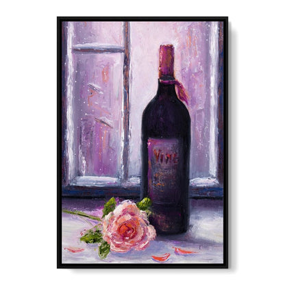 Wine & Roses Canvas Wall Art