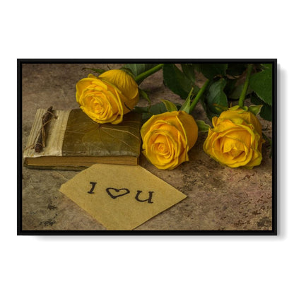 Yellow Roses Canvas Wall Art