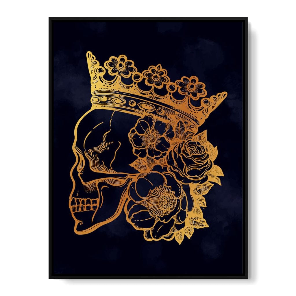 Skull Crown Canvas Wall Art