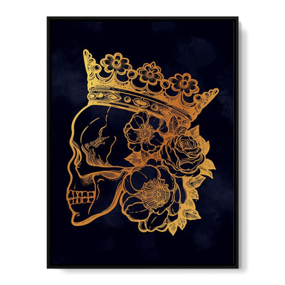 Skull Crown Canvas Wall Art