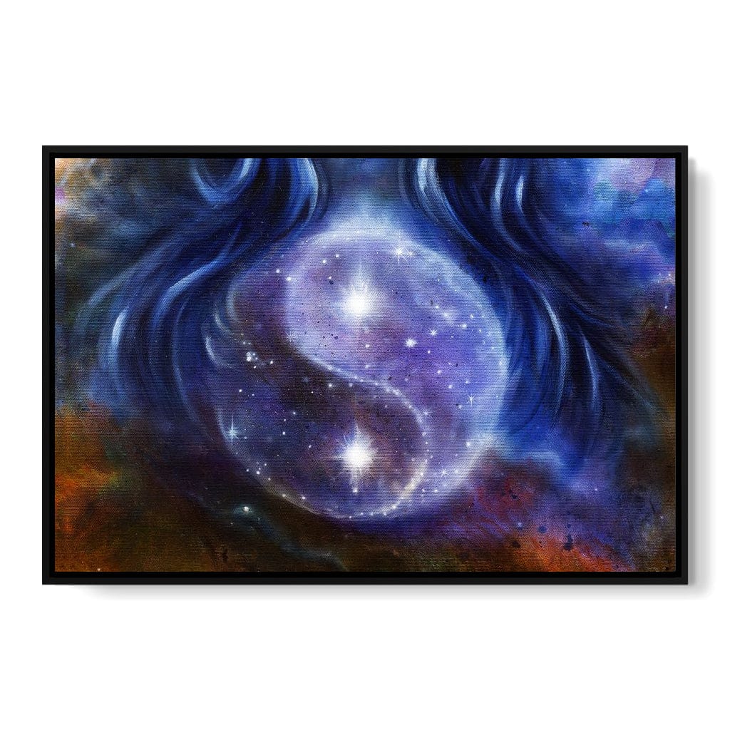 Yin Yang Stars Canvas Wall Art