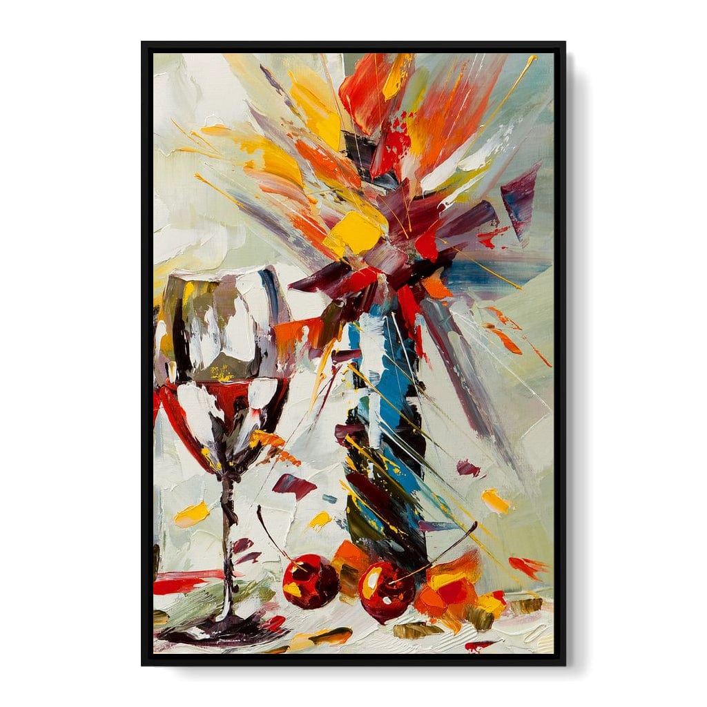 Wine & Flowers Canvas Wall Art