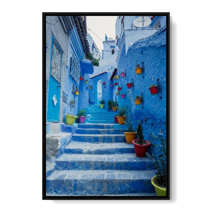 Chefchaouen - Blue village in Morocco Canvas Wall Art