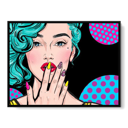 Pop Art Lady Canvas Wall Art