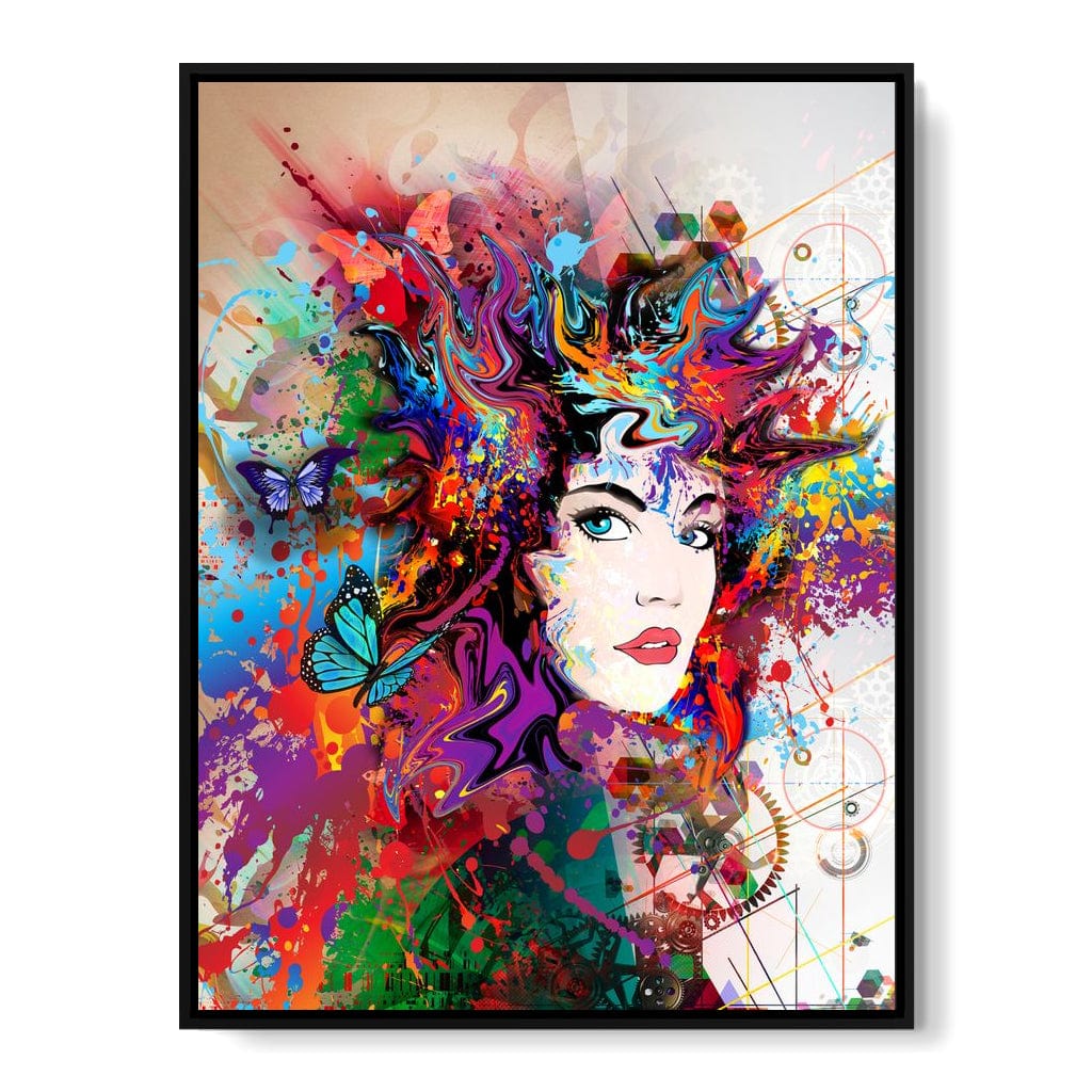 Psychedelic Portrait Canvas Wall Art