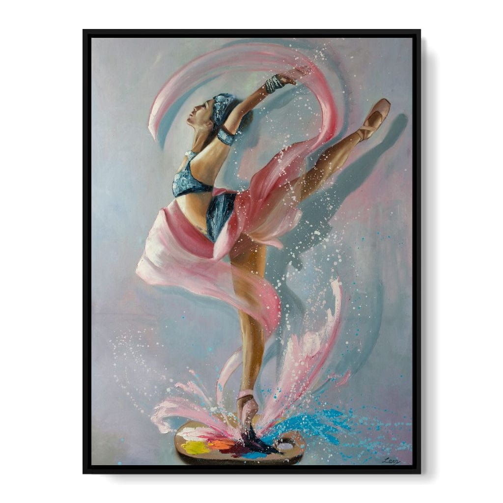 Ballet Dancer Artist Palette Canvas Wall Art