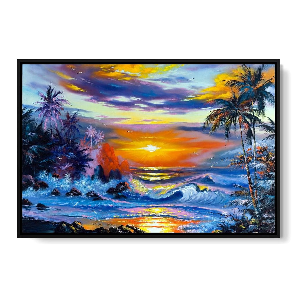 Hawaii Sunset Canvas Wall Art