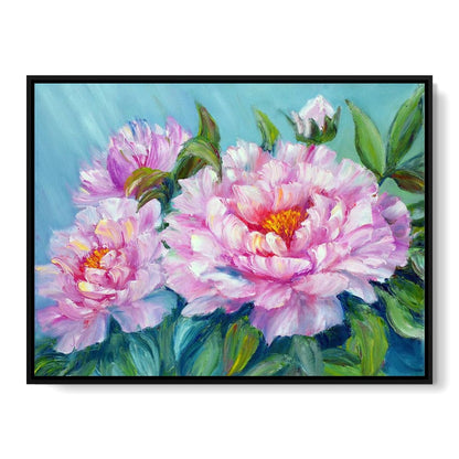 Asian Peonies Canvas Wall Art