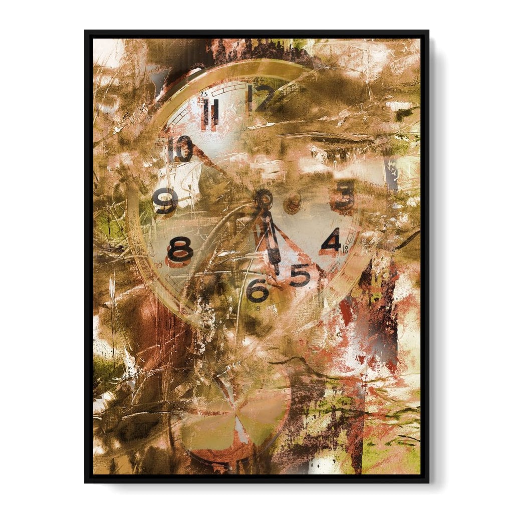 Psychedelic Clock Canvas Wall Art