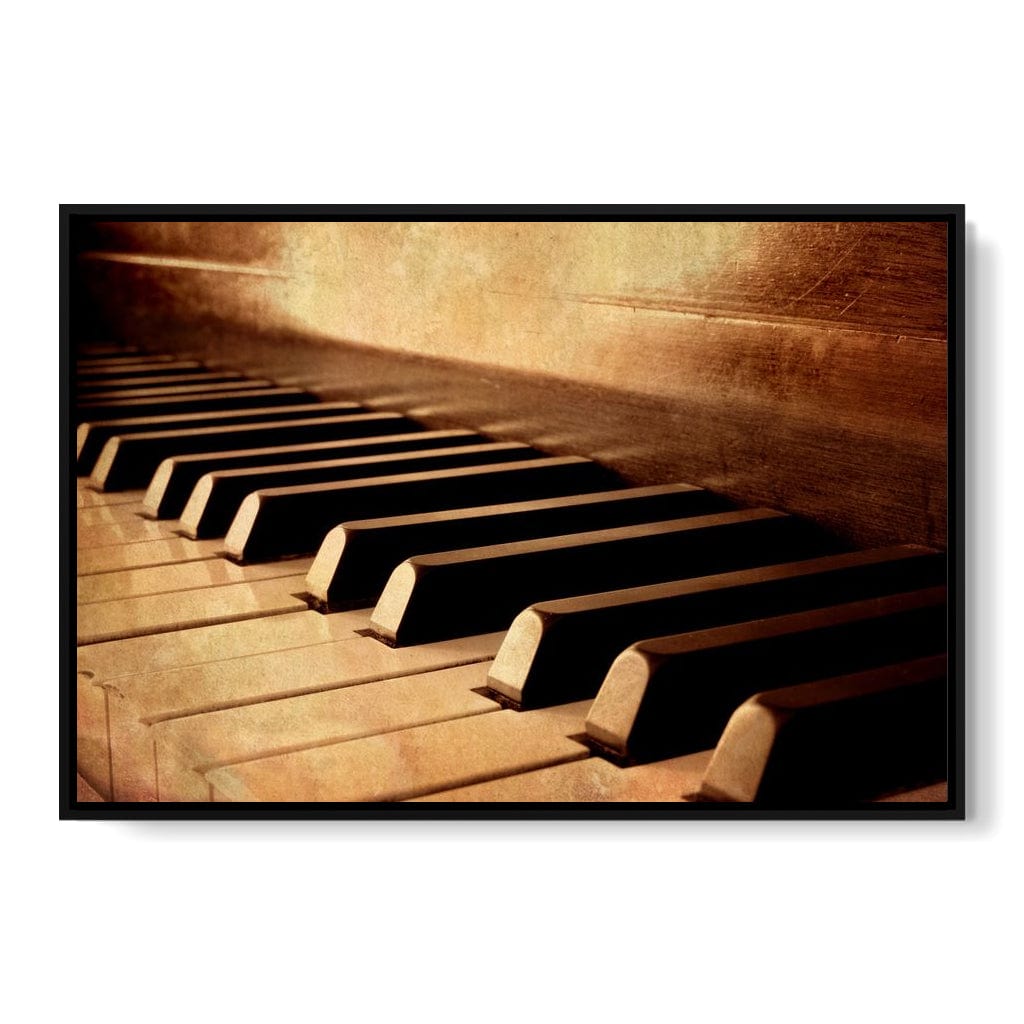 Vintage Piano Keys Canvas Wall Art