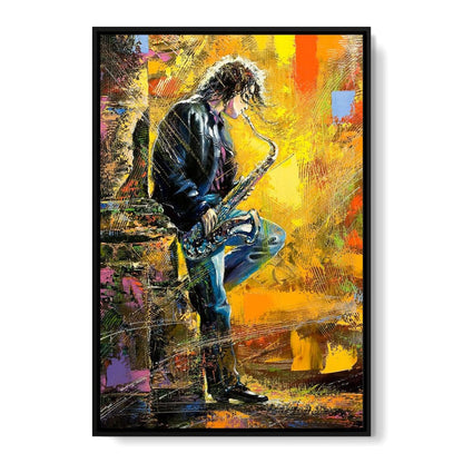 Man With Saxophone Canvas Wall Art