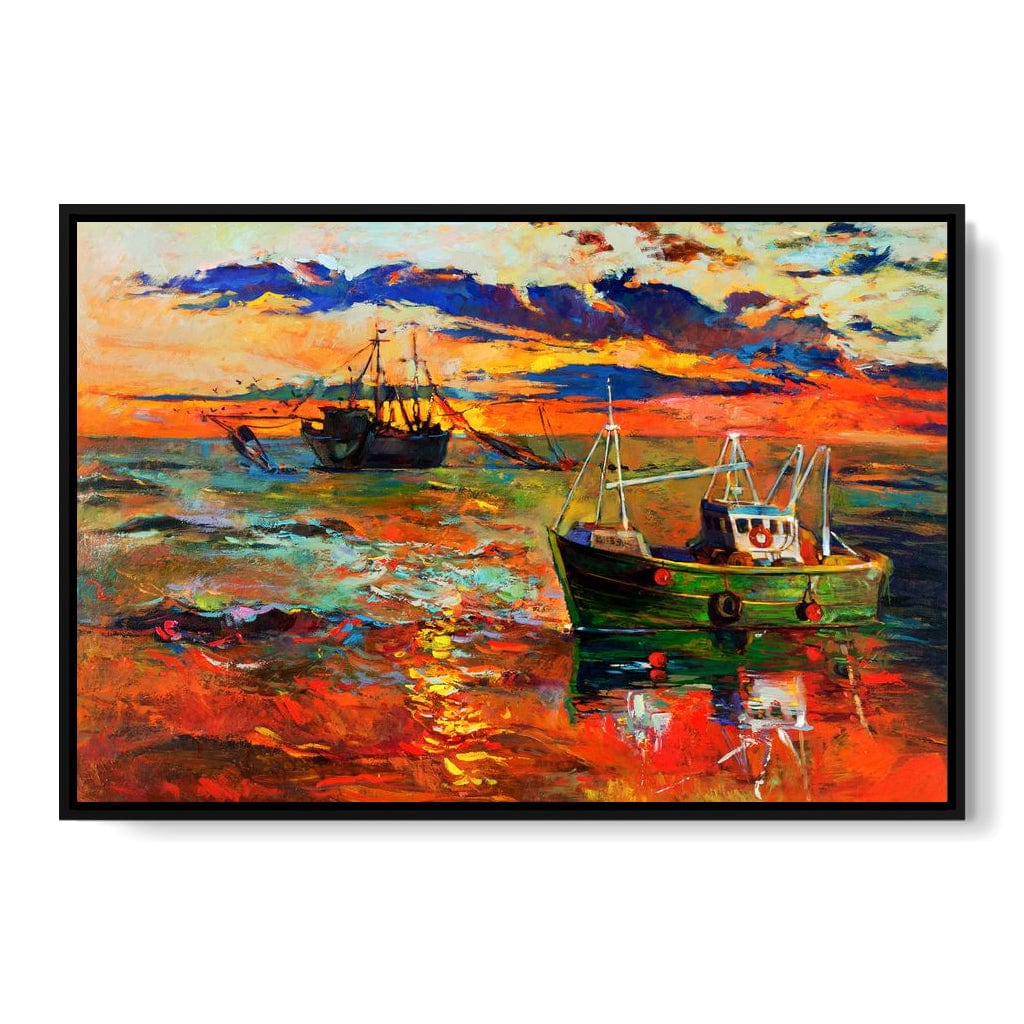 Fishing Boats Canvas Wall Art