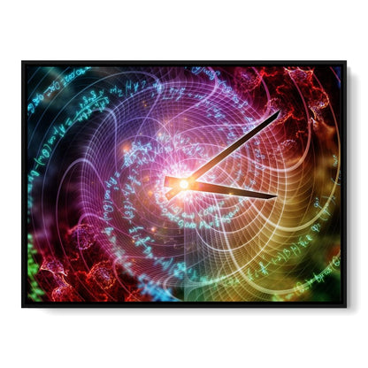 Spacetime Clock Canvas Wall Art