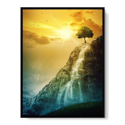 Waterfall Tree Canvas Wall Art