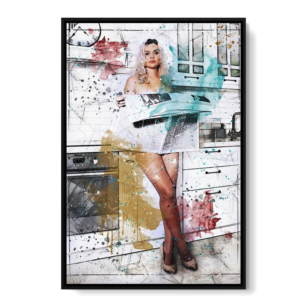 Morning News Canvas Wall Art