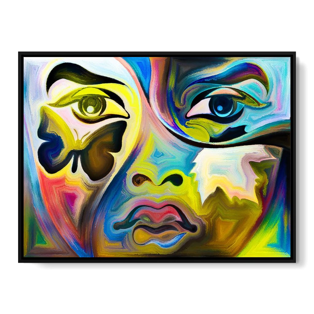 Multicolored Artistic Abstraction Canvas Wall Art