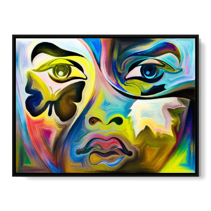 Multicolored Artistic Abstraction Canvas Wall Art