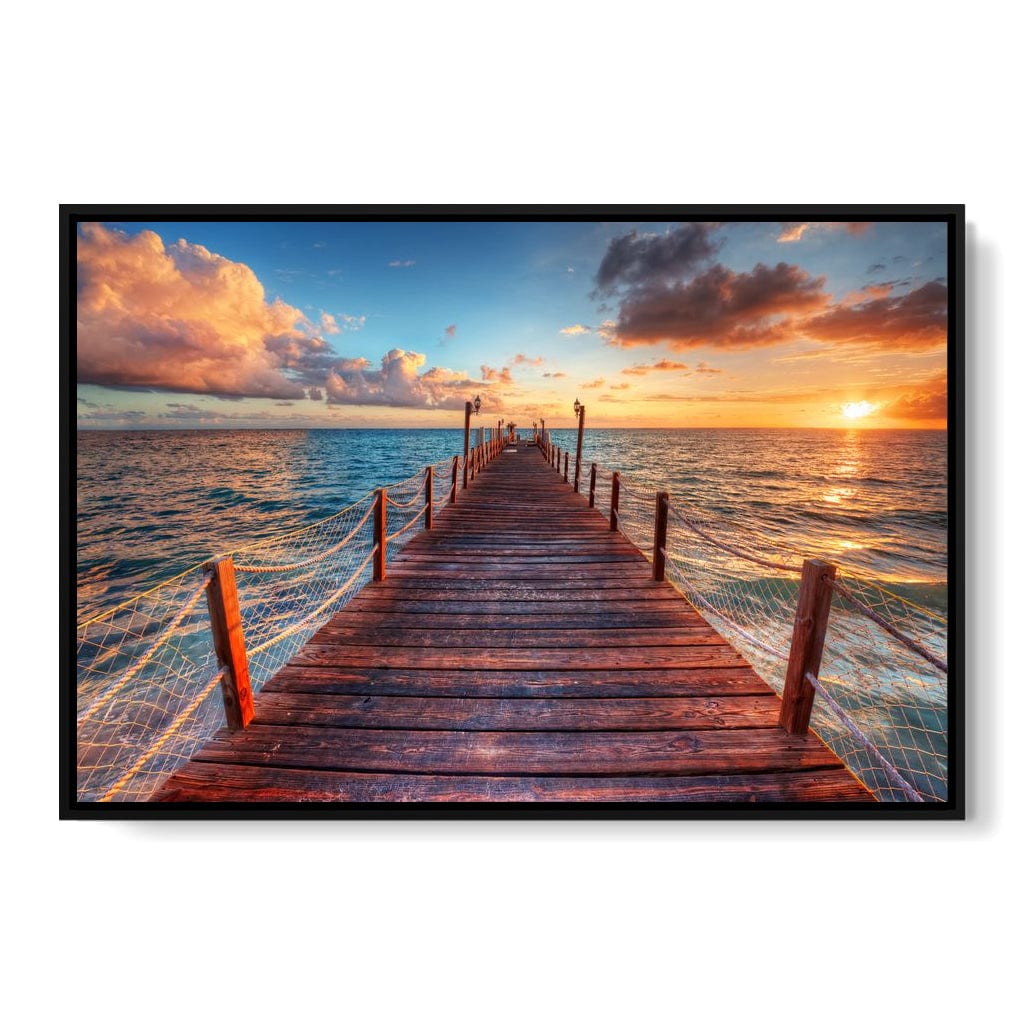West Coast Sunset Canvas Wall Art