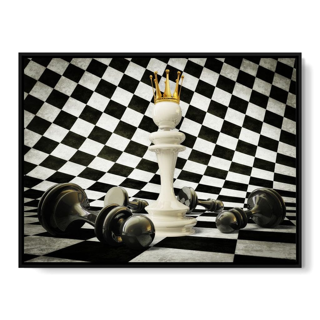 Chessboard King Canvas Wall Art