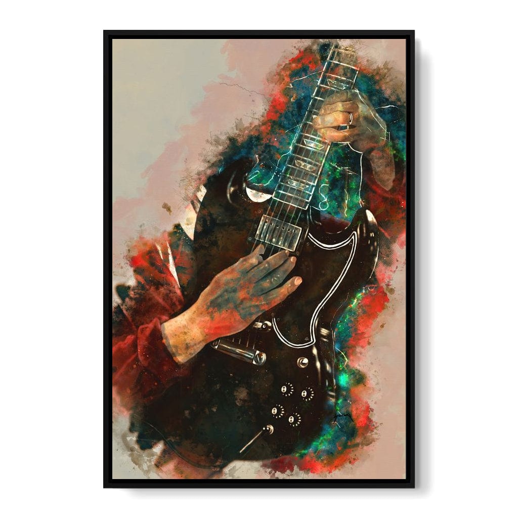 Angus Young's Guitar Canvas Wall Art