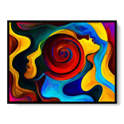 Red Swirl Canvas Wall Art