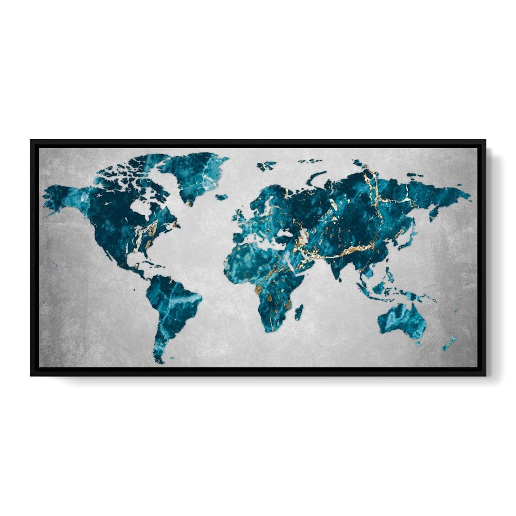 World Map 4 - Mateo Canvas Wall Art