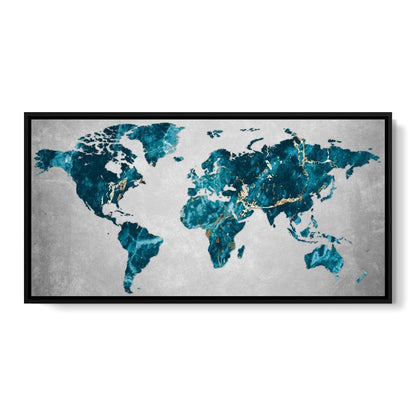 World Map 4 - Mateo Canvas Wall Art
