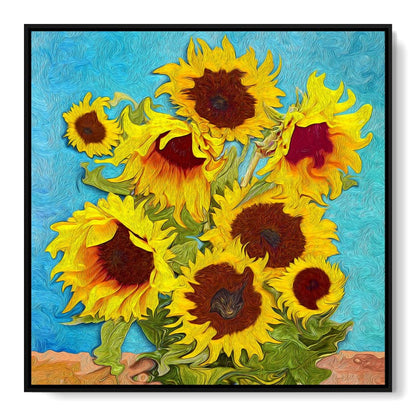 Impressionist Sunflowers Canvas Wall Art
