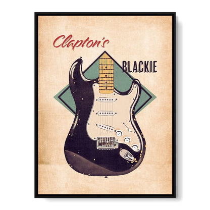 Eric Clapton's Blackie Guitar Retro Canvas Wall Art
