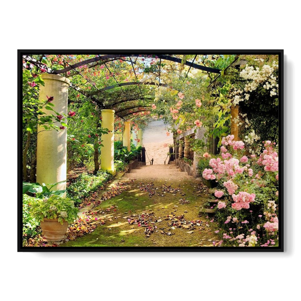 Floral Walkway Canvas Wall Art