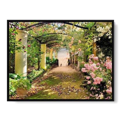 Floral Walkway Canvas Wall Art