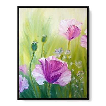 Purple Poppies Canvas Wall Art